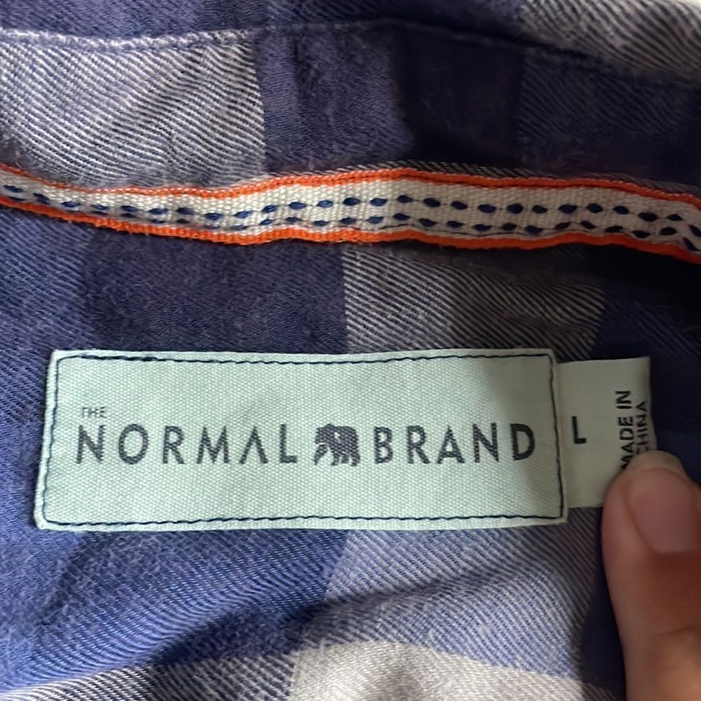 Normal Brand Blue & Gray Plaid Button Down - Picture 2 of 7